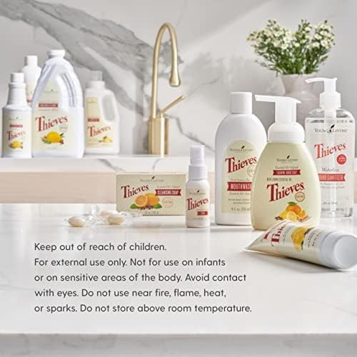 Young Living Thieves Spray | 1 oz | Portable Cleaner Spray, Formulated with Water & Alcohol, Ideal for Travel Essentials & Home; Fits in Backpack, Luggage, or Purse | 3 Pack