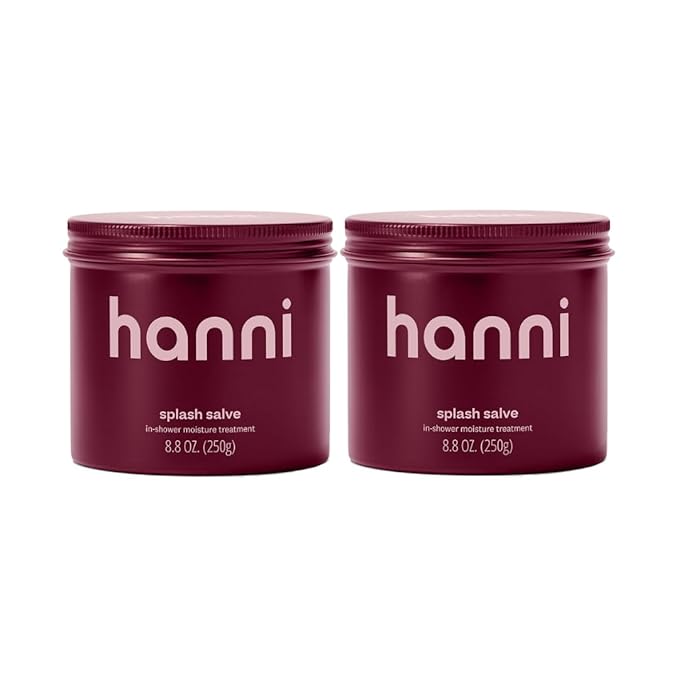HANNI Splash Salve Body Mask, In-Shower Moisturizer with Coconut, Jojoba, Shea Butter & Glycerin, Deep Conditioning for All Skin Types, 250 mL / 8.8 oz (2 Pack)