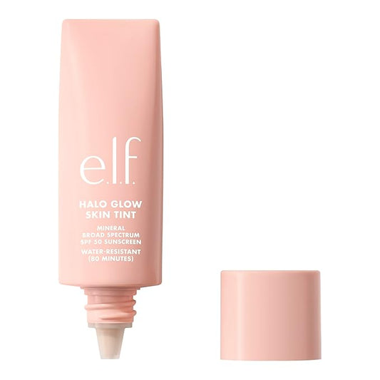 e.l.f. Halo Glow Skin Tint SPF 50, Tinted Moisturizer For Light, Buildable Coverage, Creates A Natural Glow, Vegan & Cruelty-Free, 4 Light Neutral