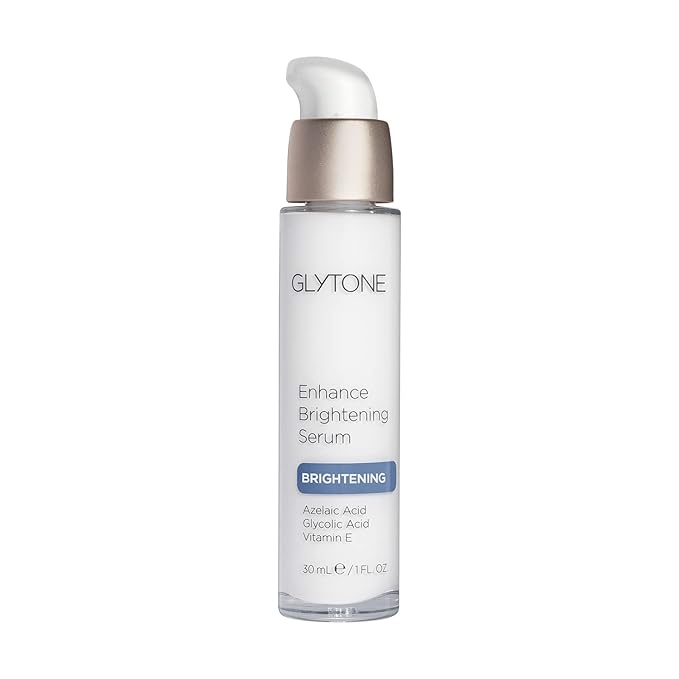 Glytone Enhance Brightening Serum–with Hyaluronic Acid, 1.7 FAV Glycolic Acid 8% Azelaic Acid & Vitamin E–Dark Spot Remover for Face– Pigmentation Treatment– Non-Comedogenic, Hydrating Serum 1 fl.oz.
