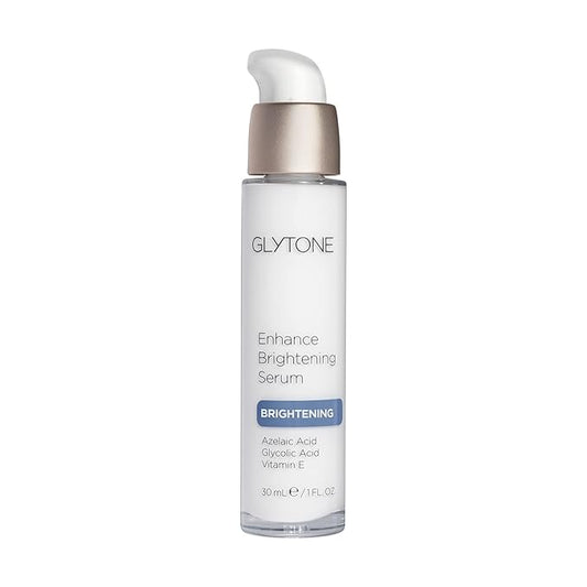 Glytone Enhance Brightening Serum–with Hyaluronic Acid, 1.7 FAV Glycolic Acid 8% Azelaic Acid & Vitamin E–Dark Spot Remover for Face– Pigmentation Treatment– Non-Comedogenic, Hydrating Serum 1 fl.oz.