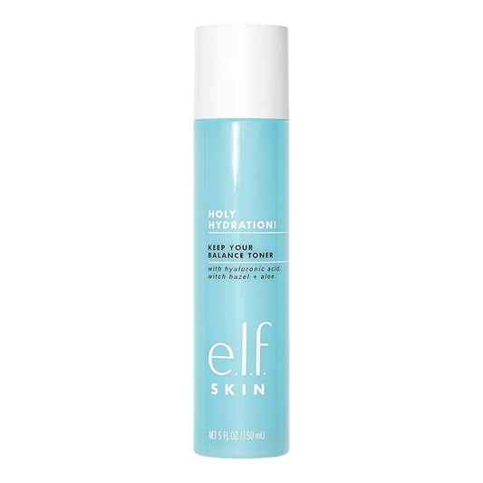 e.l.f. Keep Your Balance Toner, Gentle, Refreshing, Anti-Inflammatory, Removes Makeup & Impurities, Hydrates, Cleanses, Soothes, Infused with Hyaluronic Acid, Witch Hazel and Aloe, 5.072 Fl Oz