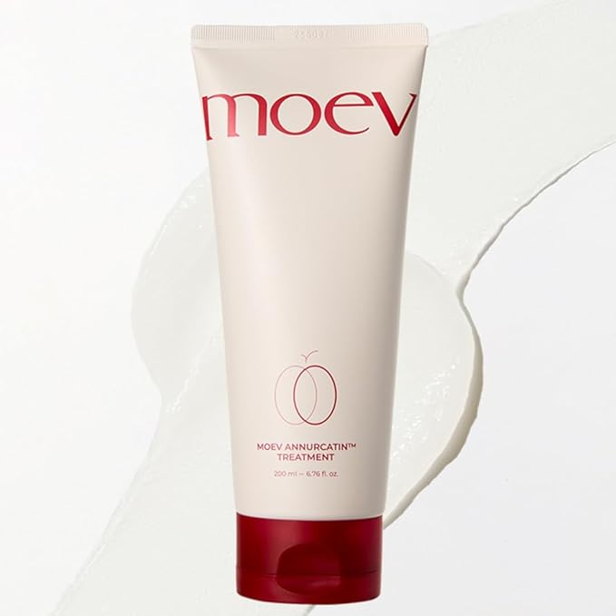 MOEV ANNURCATIN Hair Treatment Mask | Korean Apple Hair Care for Deep damage repair | Sulfate-Free | Thickening & Moisturizing conditioner for damaged, thin, dry hair (6.76 fl.oz, apple & vanilla)