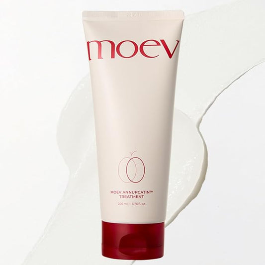 MOEV ANNURCATIN Hair Treatment Mask | Korean Apple Hair Care for Deep damage repair | Sulfate-Free | Thickening & Moisturizing conditioner for damaged, thin, dry hair (6.76 fl.oz, apple & vanilla)