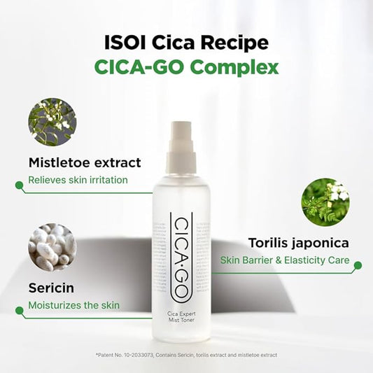CICA Expert Mist Toner, Alcohol-Free Soothing Facial Mist for Sensitive Skin, Hydrating & Calming Korean Skin Care (5.07 fl.oz/150ml)