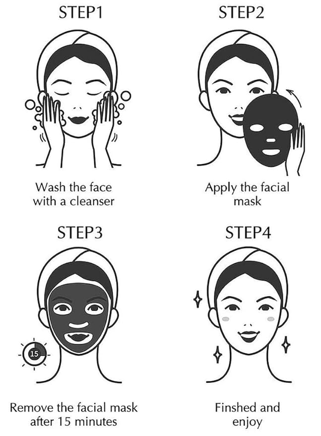 Peel-Off Black Mask, face deep cleanser, removes blackheads & oil, absorbs toxins, Tightens skin, Anti-aging, Improves complexion, Gentle on skin