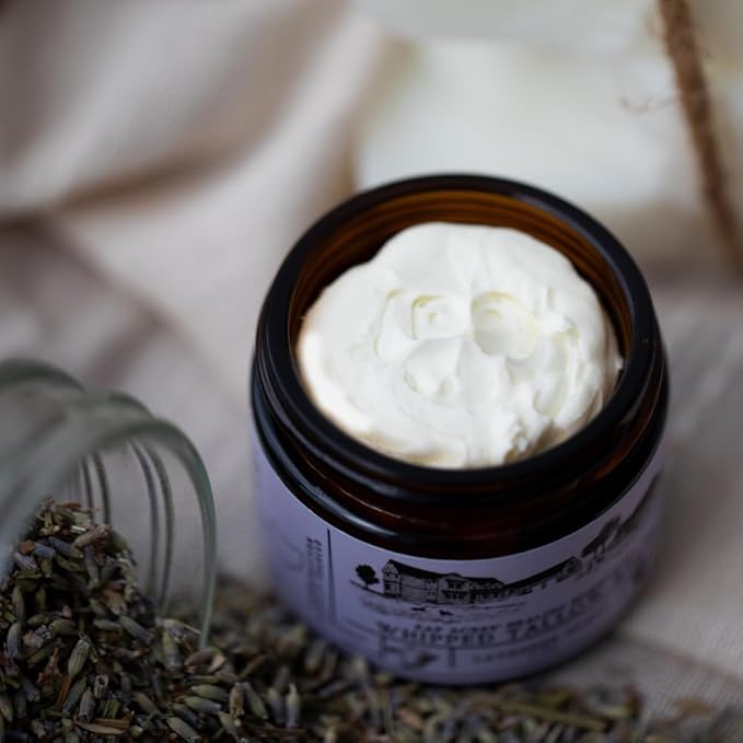 Lavender Infused 100% Grass-Fed Whipped Tallow Balm & Organic Jojoba Oil, Face and Body Moisturizer for Dry, Sensitive Skin, Eczema, (Lavender Infused)