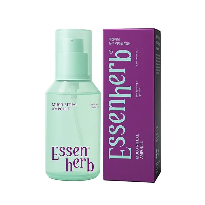 Muco Ritual Ampoule – Korean Vegan Skincare Facial Serum with Aloe Polysaccharides – Lightweight Hydrating Ampoule for Delicate, Dry & Visibly Stressed Skin – 4.05 fl oz (120ml)