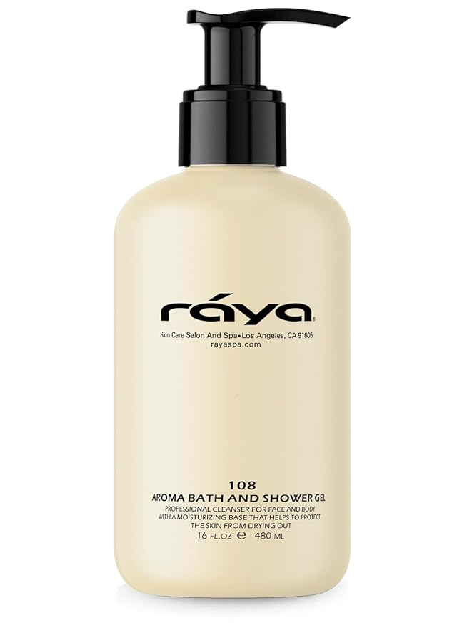 Raya Aroma Bath and Shower Gel 16 oz (108) | Gentle and Moisturizing Body Cleanser | Great for All Skin