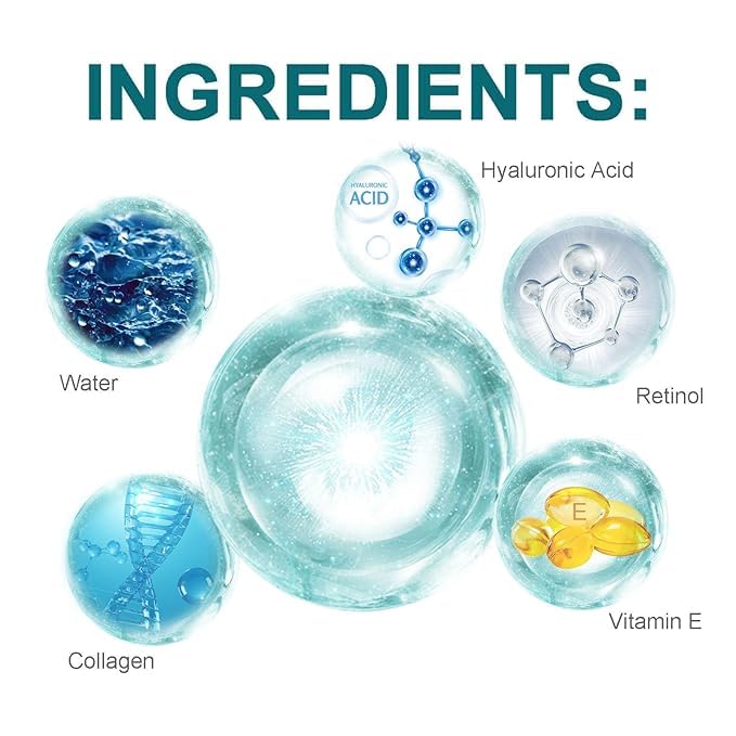 Collagen, Retinol & Hyaluronic Acid Cream - Anti-Aging Face Moisturizer for Face, Firming Skin Care for Neck Décolleté, Daily Moisturizer Cream Day & Night - 1.7 fl.oz