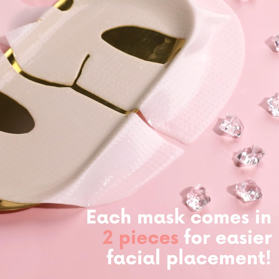 Norwegian Collagen Hydrogel Face Mask – Patented Bio-Collagen Overnight Sheet Mask with Hyaluronic Acid for Intense Hydration & Skin Elasticity – Korean Skincare for Anti-Aging & Firming – 1 Sheet (0.88 oz)