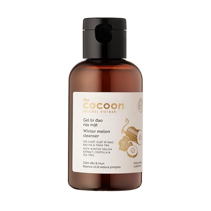 Cocoon Winter Melon Gel Cleanser Vegan for Oily Skin, Gently Cleanses All Skin Types (4.73 fl oz)