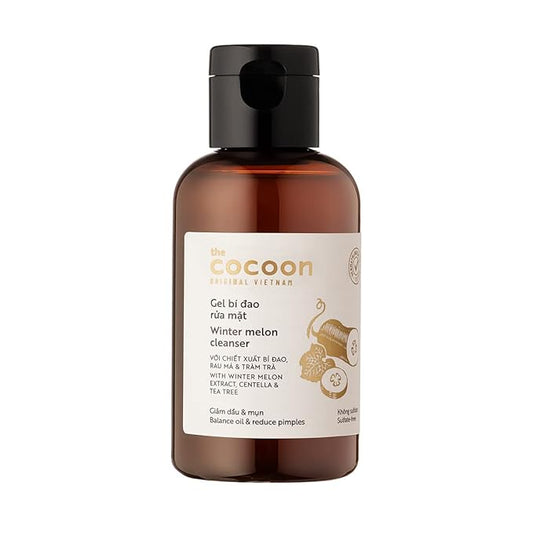 Cocoon Winter Melon Gel Cleanser Vegan for Oily Skin, Gently Cleanses All Skin Types (4.73 fl oz)