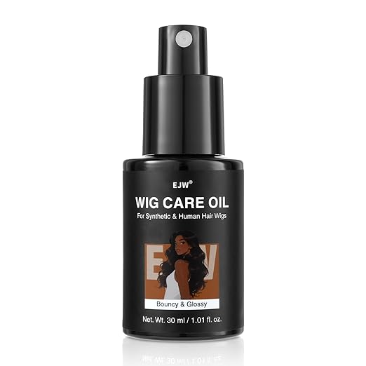 EJW Wig Treatment Oil Spray – Argan, Coconut & Jojoba Blend – Anti-Frizz Serum for Synthetic & Human Hair Wigs – Smooths, Adds Shine & Extends Wig Life – 1.01 fl. oz