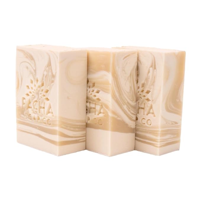 Pacha Soap Co. Bar Soap, Coconut Lemon, 3-Pack (4 oz ea) - Premium, Handcrafted, Hydrating, Natural Face Wash, Hand Cleanser, Body Wash, Soothing Essential Oils