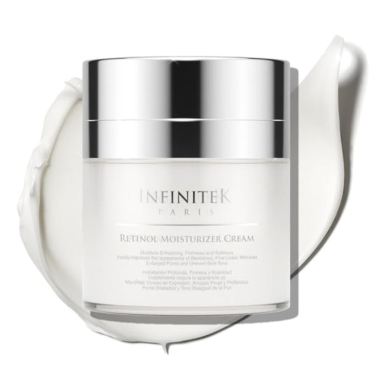 Infinitek Paris Retinol Face Moisturizer Night Cream - Premium Skin Care with Collagen & Vitamin E. Advanced Anti-Aging and Antioxidant Face Cream. Vitamin Enriched Moisturizer for Radiant Skin