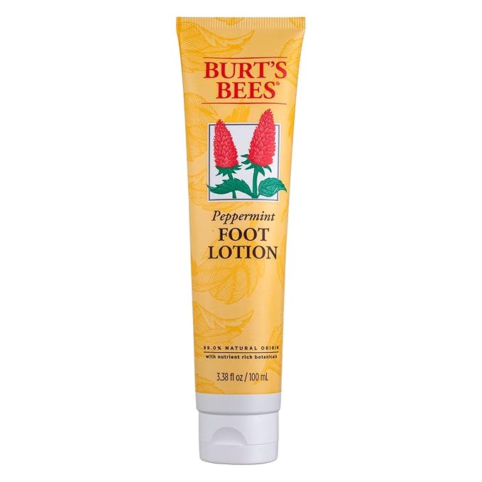 Burt's Bees Peppermint Foot Lotion, 3.38-Ounce Tubes (Pack of 2)