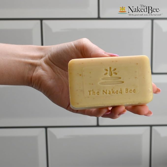 The Naked Bee Oatmeal & Honey Triple Milled Soap, 5 Ounce, 3 Pack, Orange Blossom Honey
