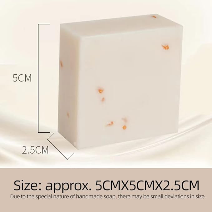 Handmade Genuine Thai Rice Soap 4/8/12PCS sets. 65g/PCS,Cold - Processed.Great for bath, hands, face & gifting (4PCS)