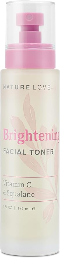 Nature Love Facial Toner - with Vitamin C & Squalane for Radiant Complexion | Made in USA, Cruelty & Paraben Free (6 Fl Oz)