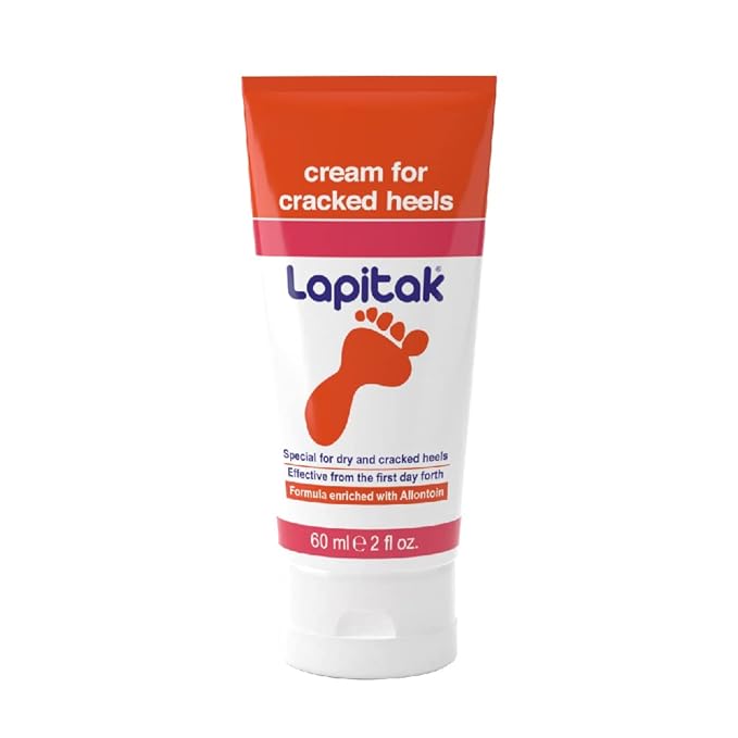 Lapitak Cracked Heel Treatment Foot Cream Dry Feet Lotion for Extremely Dry Skin Foot Scrubber Dead Skin Remover Athletes Foot Treatment Fast Cracked Heel Repair Healthy Feet Sensitive Skin 2 Oz.