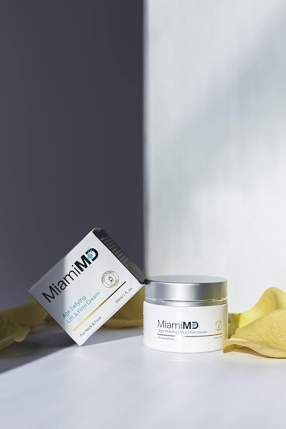 MiamiMD Age-Defying Lift & Firm Cream - Anti Aging and Skin Firming For All Types - Paraben Free - Fragrance Free Cruelty Free BHA Free 50 ml (1.7oz) - 3 PACK