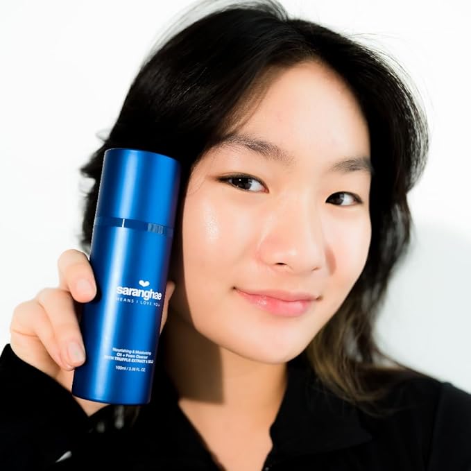 Premium Oil Cleanser for Face, Calendula Korean Cleansing Oil to Foam Face Wash - Hydrating Makeup Remover and Cleanser for Clean, Firm Skin