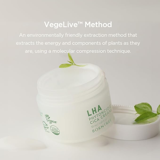 lha Phytoncide Cica Cream 1.69 fl oz/K_beauty,Vegan Cosmetics, Clean Beauty, Ewg All Green Grade/36ml soothing ingredients,pH5.5mildly acidic,adenosine, madecasoside,aha,baha,nature