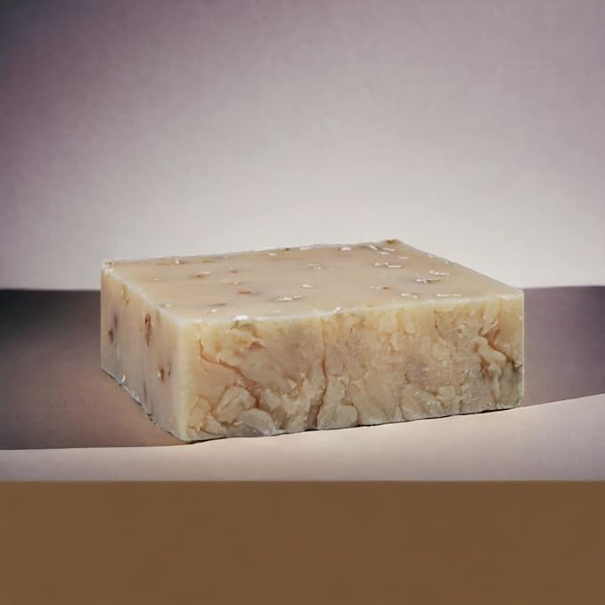 Lavender Goats Milk Soap Bar with Oats - Gentle Exfoliating Bath Soap. Moisturizing Dry Skin Face & Body Wash. Mild Natural and Organic Soap. Made in the USA