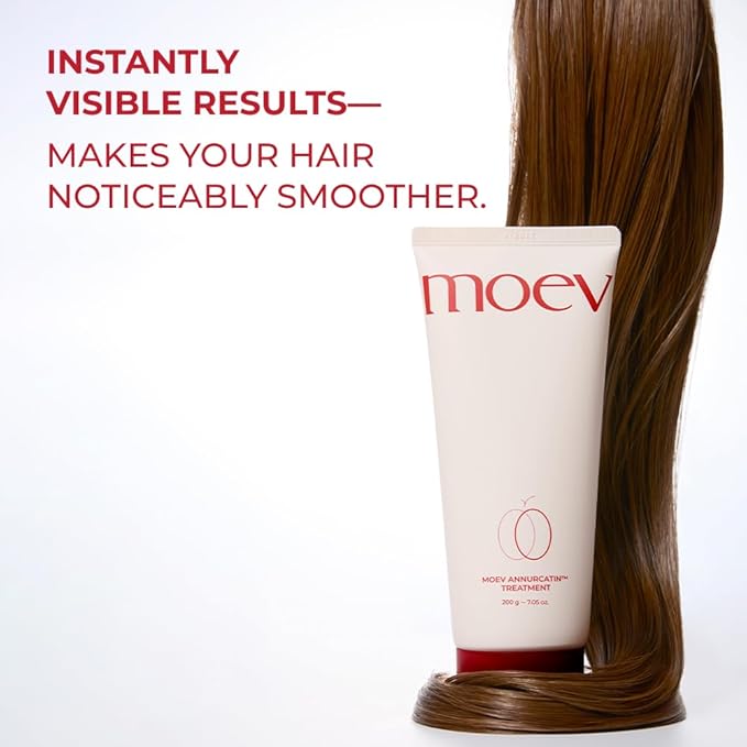 MOEV ANNURCATIN Hair Treatment Mask | Korean Apple Hair Care for Deep damage repair | Sulfate-Free | Thickening & Moisturizing conditioner for damaged, thin, dry hair (6.76 fl.oz, apple & vanilla)