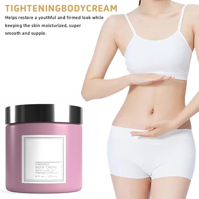 Champagne Lift & Firming Body Cream – Anti-Aging Skin Tightening with Lifting Formula | Hydrates Dry Skin, Fights Skin on Arms & Legs (Rose)