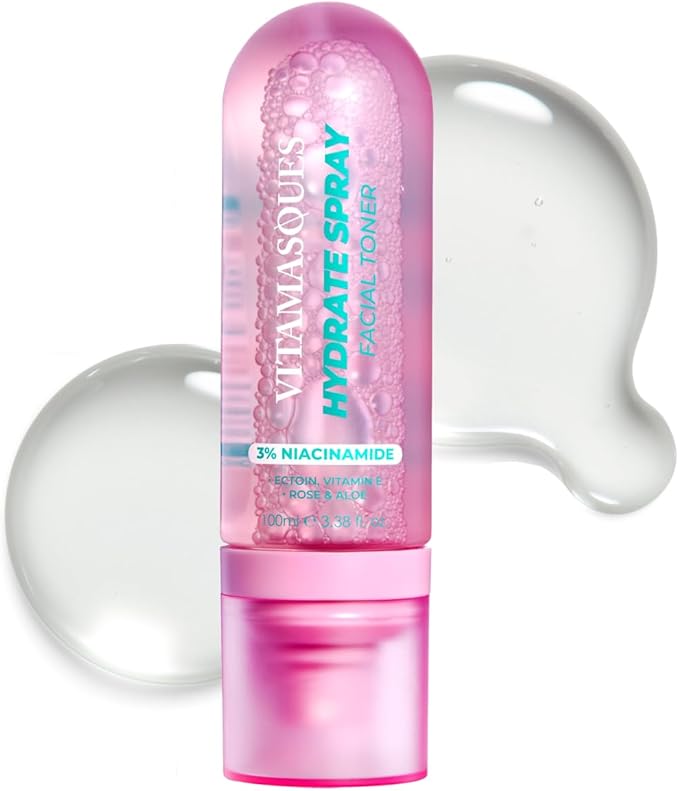 Vitamasques Hydrating Toner for Face - Facial Toner with Niacinamide - Instant Refreshment & Lasting Hydration - 3.38 Fl Oz