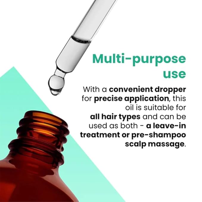 Anveya Rosemary Mint Hair Oil | Hair Oils for Hair Growth & Dandruff Control | Rosemary Oil for Hair Growth & Hair Care | Smoothens Dry Scalp, Reduces Hair Fall & Split Ends | for Men & Women | 50ml