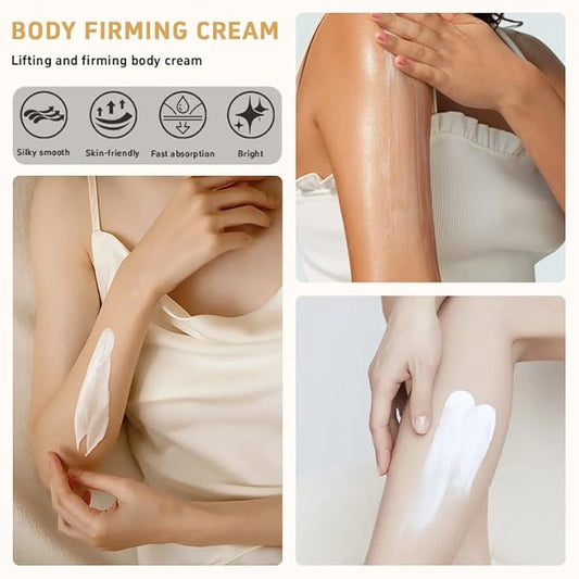 Champagne Lift Body Creme, Smoothing & Elasticity Boost for Arms, Legs, Neck – Lightweight Anti-Sagging Moisturizing Cream (Vanilla, 8 Fl Oz)