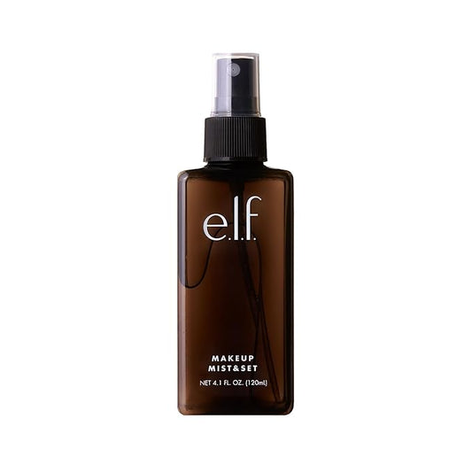 e.l.f. Makeup Mist & Set - Large Lightweight, Long Lasting, All-Day Wear Revitalizes, Refreshes, Hydrates, Soothes Infused with Aloe, Green Tea and Cucumber 4 Fl Oz