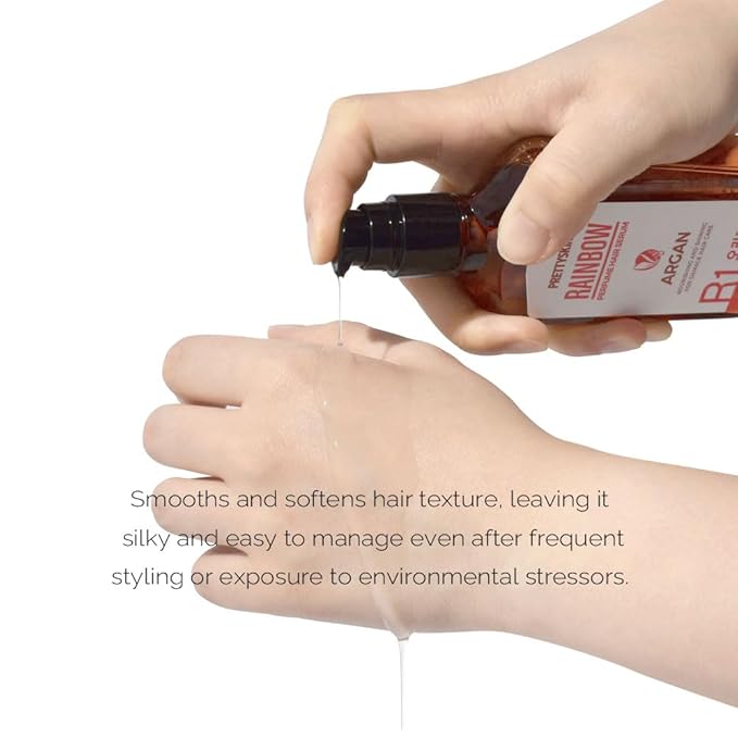 PRETTYSKIN Rainbow Perfume Vegan Nourishing Hair Serum with Long-Lasting White Musk Fragrance 100ml (R6 Hair perfume White Musk)