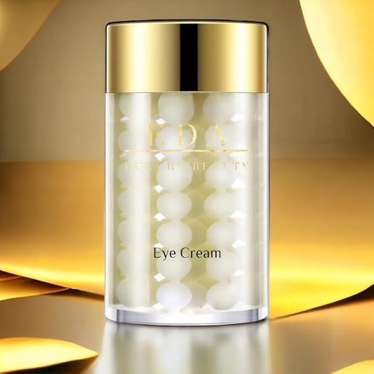 Luxe Diamond Caviar Eye Cream - Anti Aging, Lifting, Firming Crow's Feet, Dark Circles & Under Eyes Puffiness - Day & Night Anti-Wrinkle Collagen Cream - Vegan & Paraben-Free