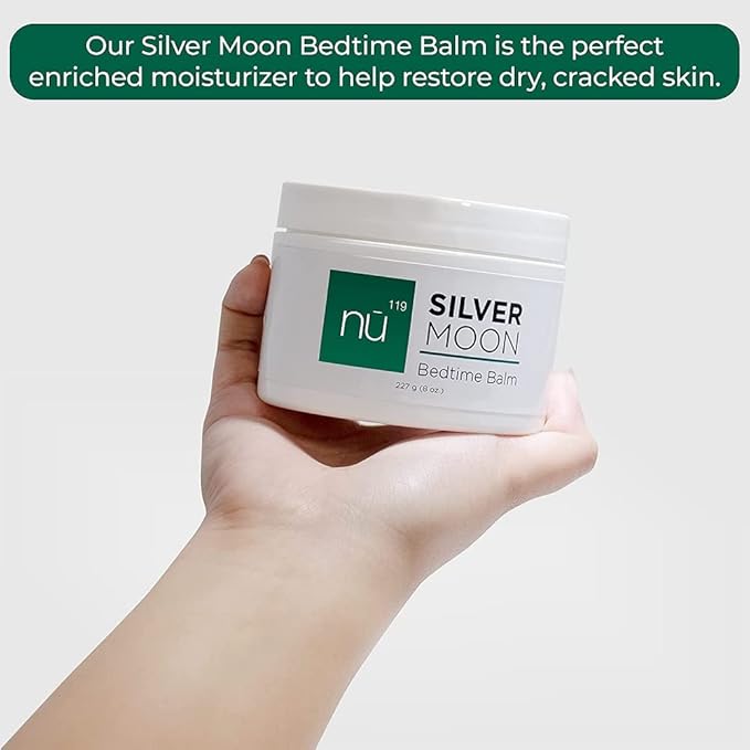 nu119 How to Heal Cracked Feet Overnight Silver Moon Bedtime Balm | Natural Cream Moisturizer Treatment for Dry Skin on Heels & Hands for Men & Women | Fix & Repair Foot Skin & Soften Calluses