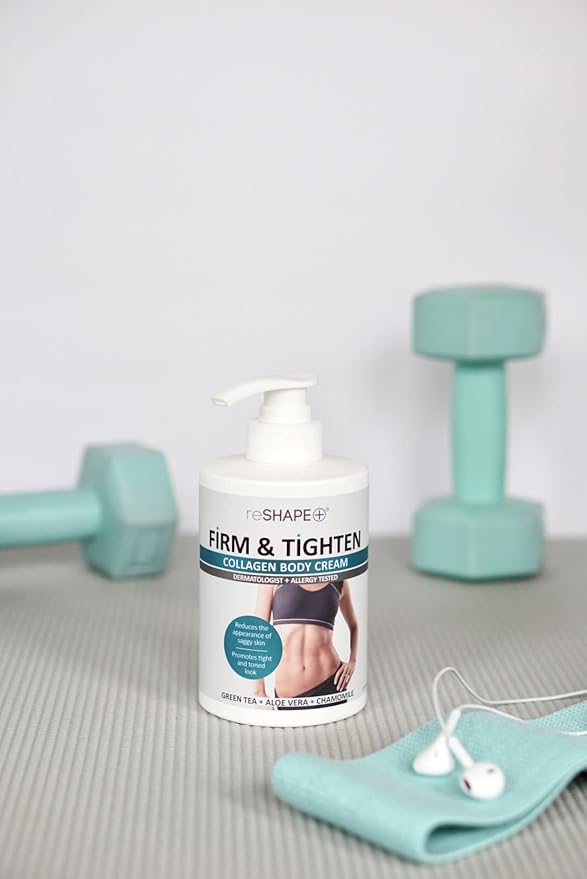 Reshape+ Collagen Cream Skin Care Face Lotion & Body Lotion For Dry Skin | Skin Tightening Cream Collagen Firming Lotion Body Moisturizer Lifts, Firms, & Tightens For Younger Looking Skin, 15 Fl Oz