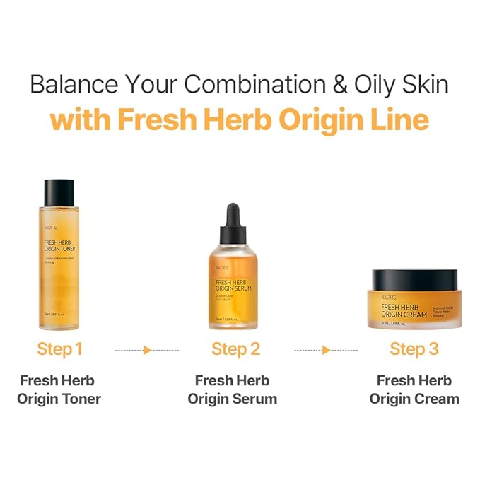 NACIFIC Fresh Herb Origin Facial Serum 1.69fl.oz 50ml Essence with Vitamin B, Vitamin C and botanical oil Essence Radiance Skin's moisture barrier Korean skincare for All skin types