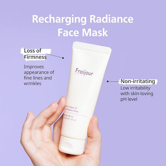 Retin-Collagen 3D Core Radiance Mask – Firming Wash-Off Mask with Peptides & Bakuchiol, Tightens & Nourishes Skin, Restores Radiance & Glow, For All Skin Types, 2.54 fl.oz.