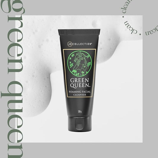 Facial Wash Foaming Cleanser by Green Queen helps removes excess oil, dirt, and makeup | Foaming action | refreshes & cleanses face |help calm skin | Fragrance Free| 110 g