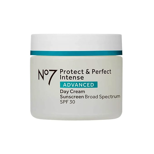 No7 Protect & Perfect Intense Advanced Face Cream - Hydrating Face Moisturizer with SPF - Formulated with Hyaluronic Acid & Collagen Peptide Technology to Help Reduce Fine Lines & Wrinkles (1.69 Oz)