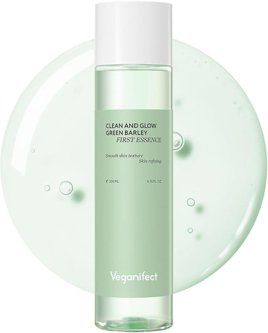 VEGANIFCET Essence, Ultra Hydrating, for Glowing Skin, Korean Skin Care, Vegan, 6.76 Fl Oz