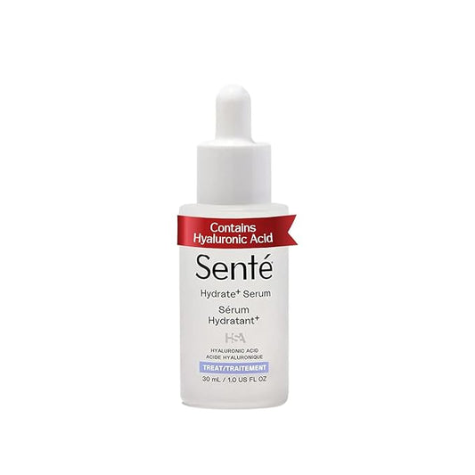 Senté Hydrate+ Serum | Hyaluronic Acid with HSA for Glass Skin | Deep Hydration, Barrier Support & Post-Procedure Care | Fast-Absorbing | Calms & Soothes | Paraben, Cruelty, Fragrance Free | 1.0 oz