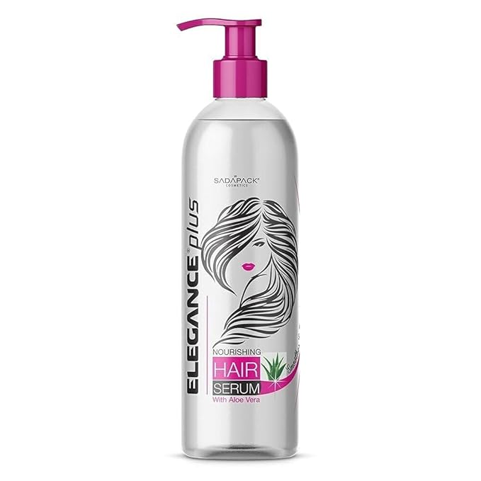Elegance Plus Hair Serum, 10.1 Oz, Aloe Vera Based, Hair Serum that Nourishes and Softens your Hair, Long Lasting Shine