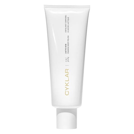Lactic Acid Foaming Body Polish – Exfoliating Body Wash with Chemical & Physical Smoothers – Includes Glycerin Hydration, Mandelic Acid & Volcanic Pumice. Fragrance-Free, 11 fl oz
