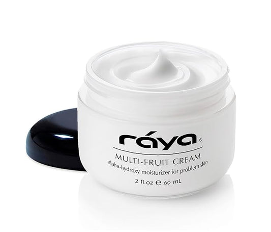 Raya Multi-Fruit Cream with AHA (G-323) | Light, Moisturizing Facial Treatment for Oily and Break-Out Skin | Helps Prevent Black-Heads, White-Heads, and Inflammation | Made with Alpha Hydroxy Acids