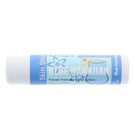 Rinse Bath & Body Blue Hawaiian Solid Lotion Stick - Natural Lotion Bar w/Shea and Cocoa Butter | Coconut, Cherry, Pineapple and Run Scent | No Mess Travel Lotion w/Beeswax | Handmade |.5oz