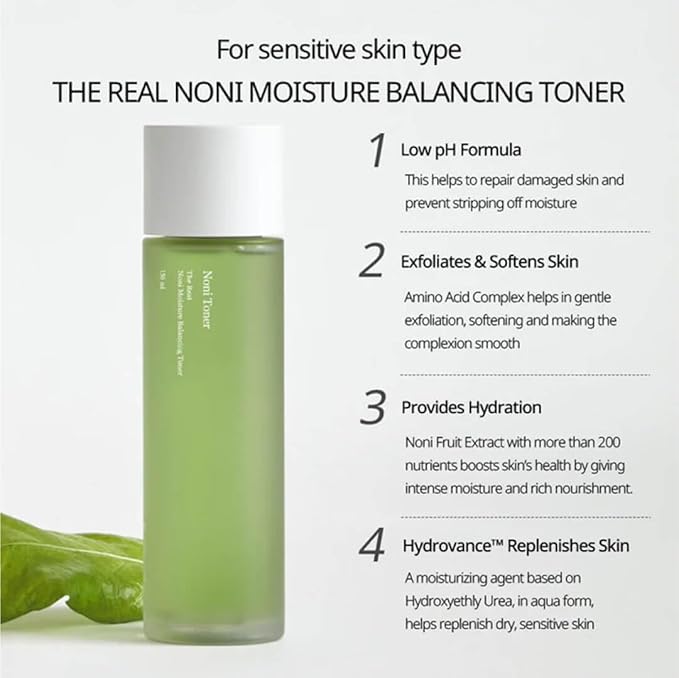 celimax Noni Moisture Balancing Toner | with Noni Extract, Facial Astringent, Hydrating, Exfoliating, for Sensitive Dry Skin, Fine Lines, Korean Skincare, 150ml